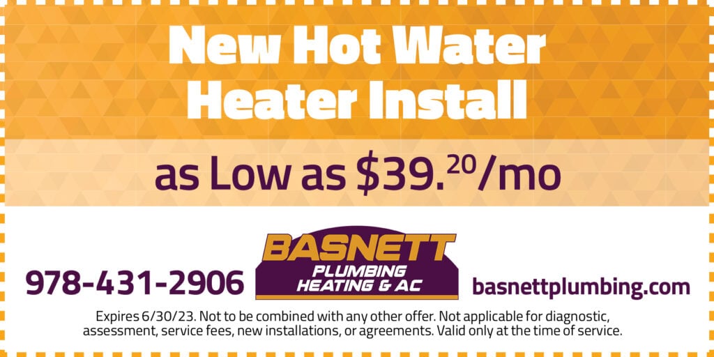 New Hot Water Heater Install as Low as $39.20/month. Expires 6/30/23. Not to be combined with any other offer. Not applicable for diagnostic, assessment, service fees, new installations, or agreements. Valid only at the time of service.