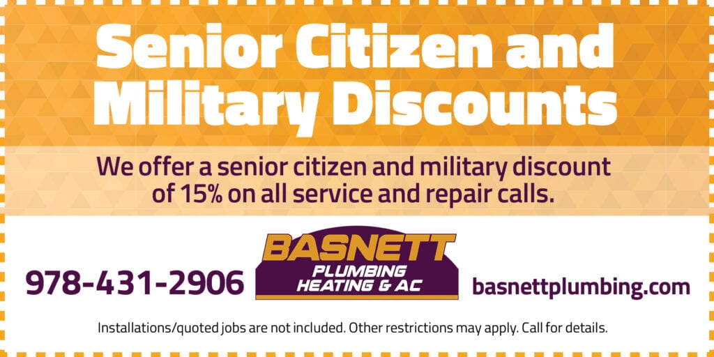 Senior Citizen and Military Discounts. We offer a senior citizen and military discount of 15% on all service and repair calls.
