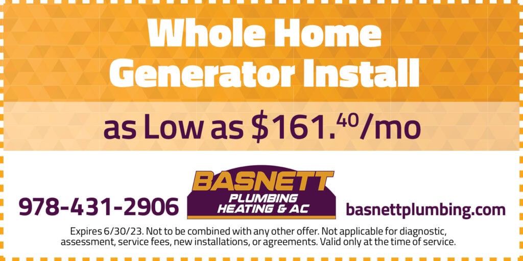 Whole Home Generator Install as Low as $161.40/month. Expires 6/30/23. Not to be combined with any other offer. Not applicable for diagnostic, assessment, service fees, new installations, or agreements. Valid only at the time of service.