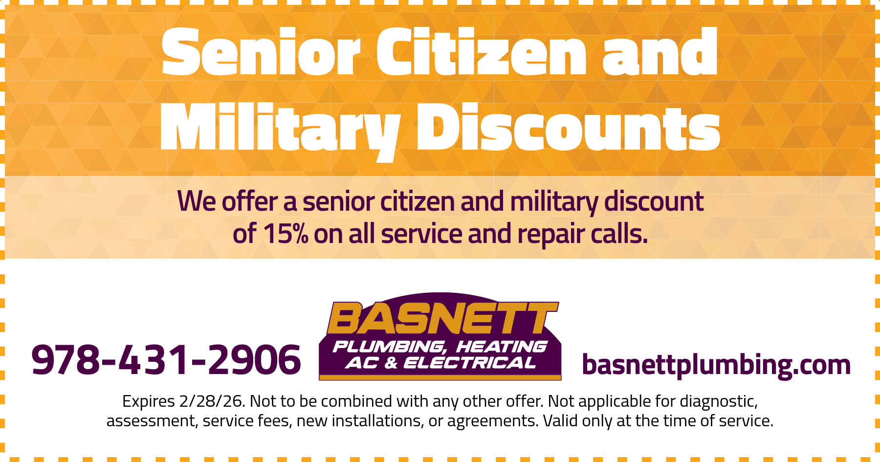 Senior Citizen and Military Discounts