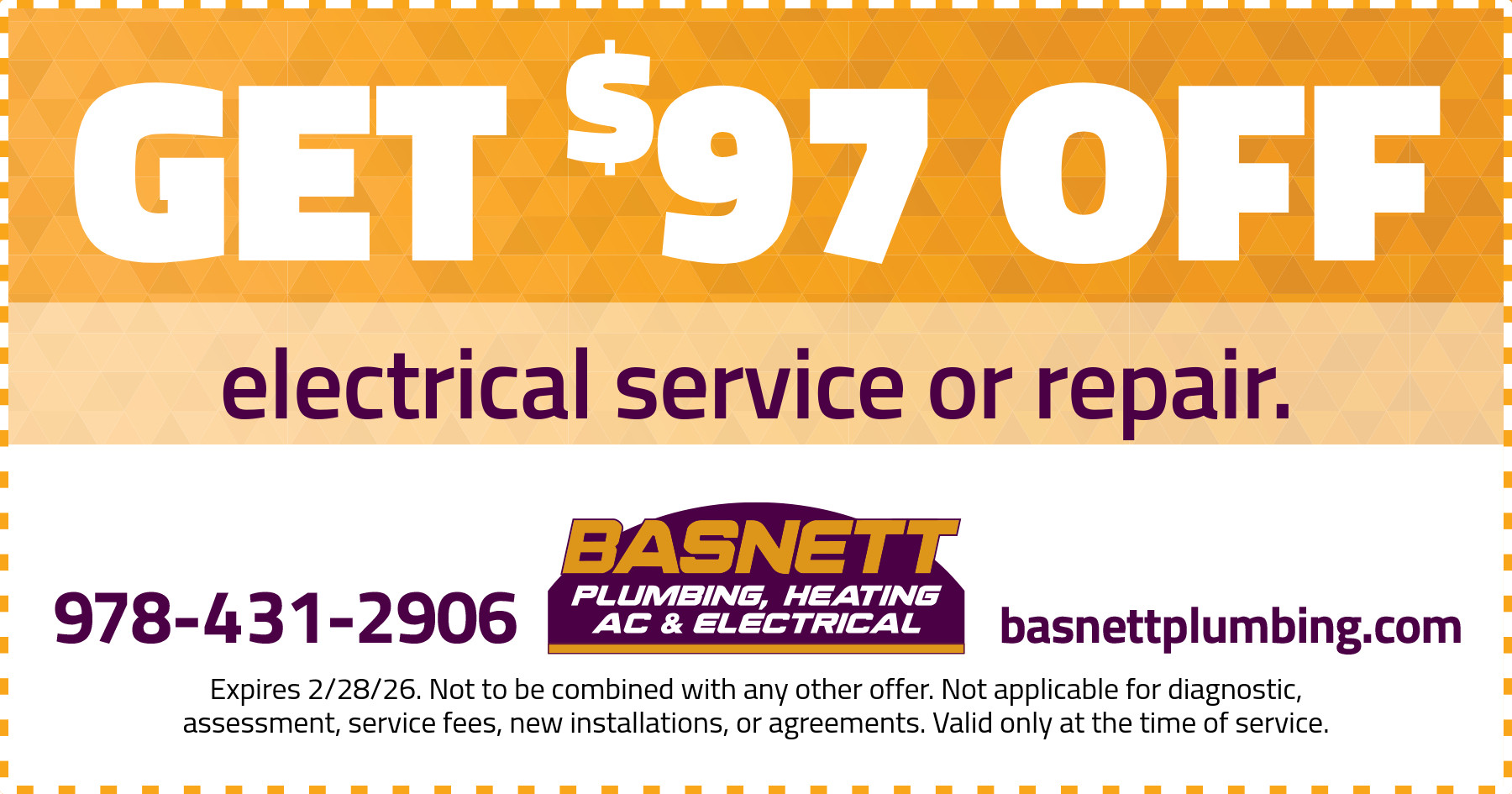 Get $97 off electrical service or repair