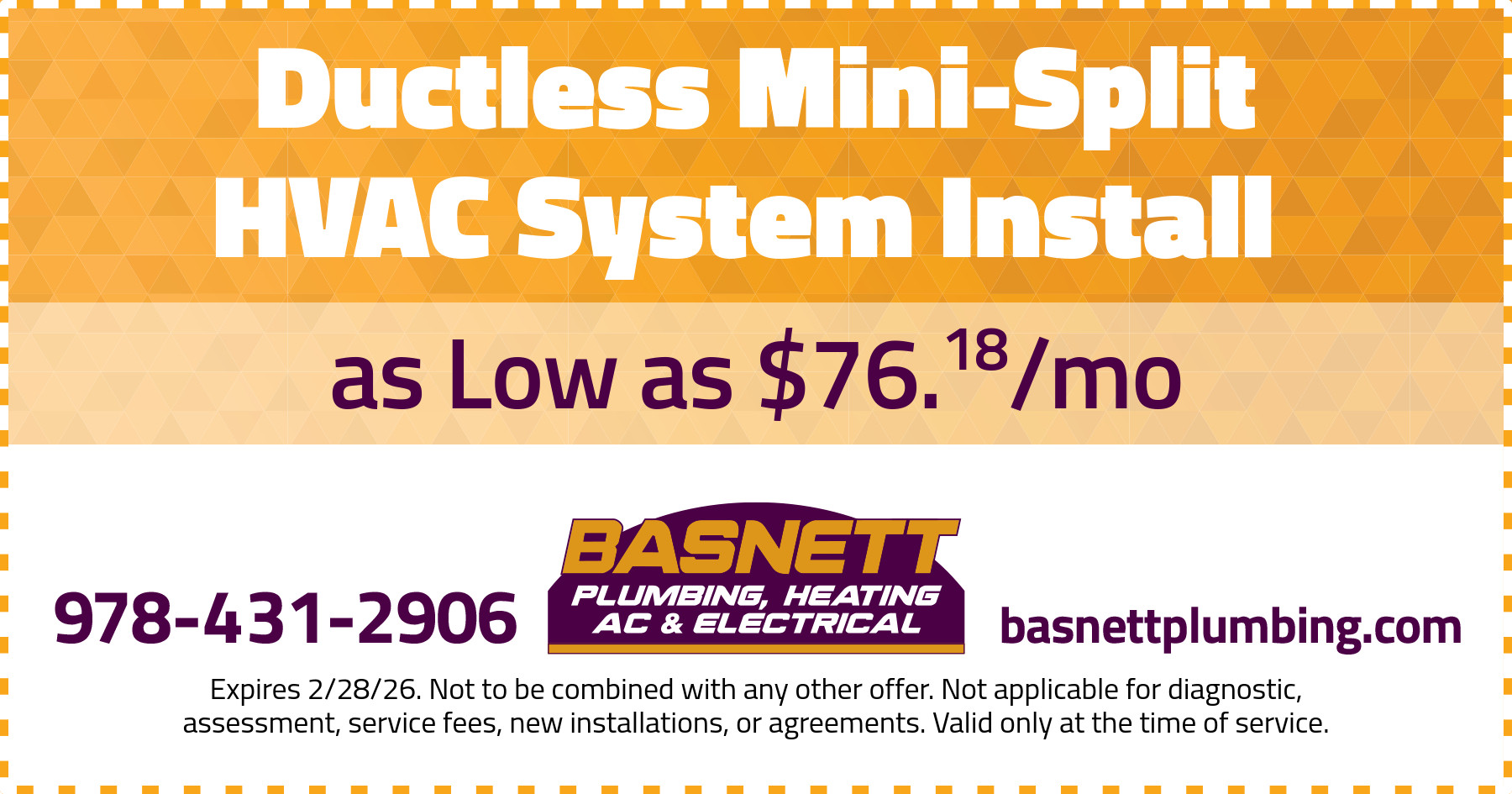 Ductless mini-split HVAC system install