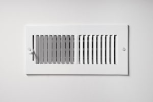 heating/cooling register on wall