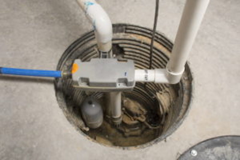 Overhead view of a sump pump, Sump Pump Services